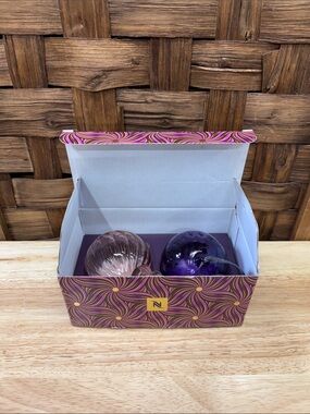 Gorgeous Nespresso Decorative Glass Ornaments in Purple and Pink Set